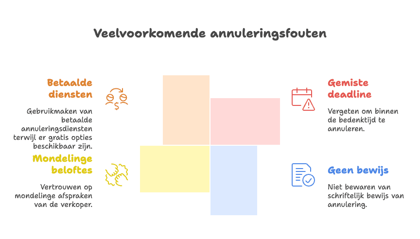 Veelvoorkomende annuleringsfouten